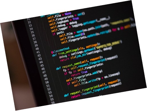 Source Code auf Bildschirm